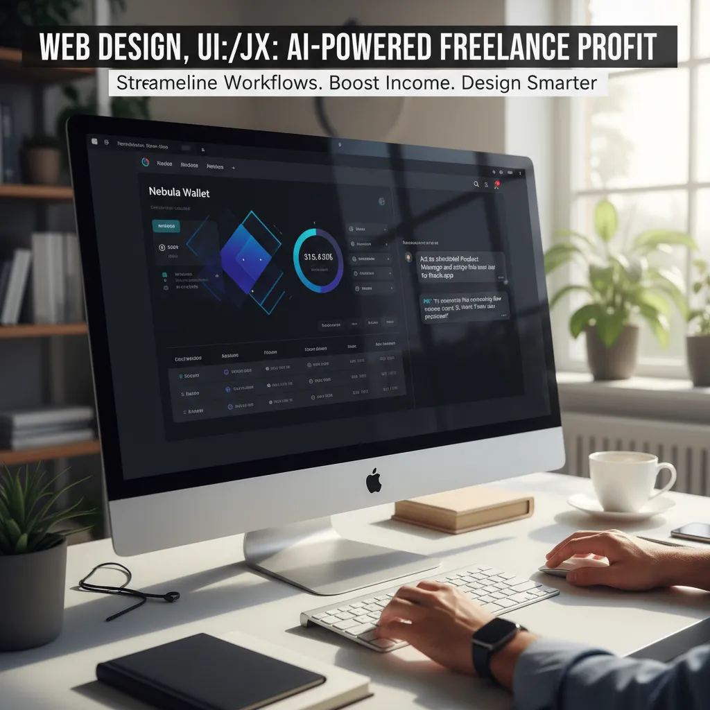 A screenshot simulation of a designer prompting an AI: 'Act as a skeptical Product Manager and critique this user flow for a fintech app.' highlighting the strategic use of AI.