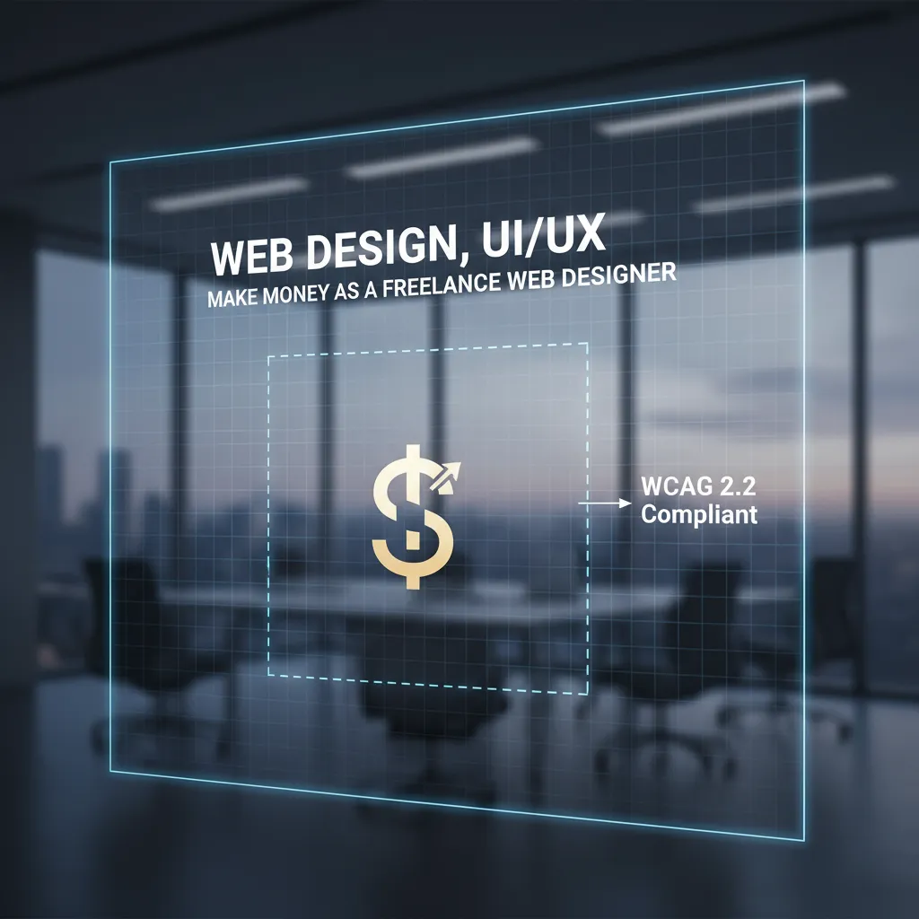 A technical diagram showing a 16px icon with a 24px transparent touch target area surrounding it, labelled 'WCAG 2.2 Compliant'.