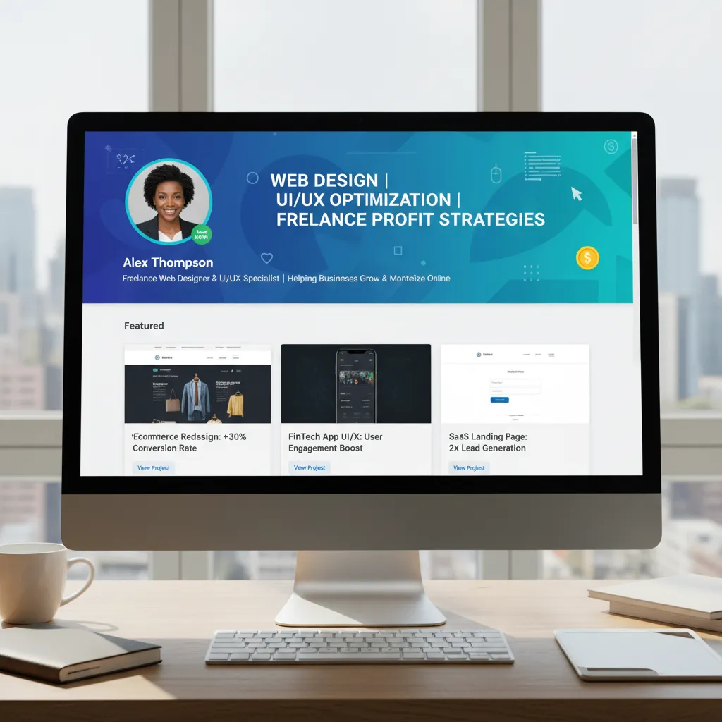 A screenshot of a LinkedIn profile optimized for sales, highlighting the headline, banner, and featured section with case studies