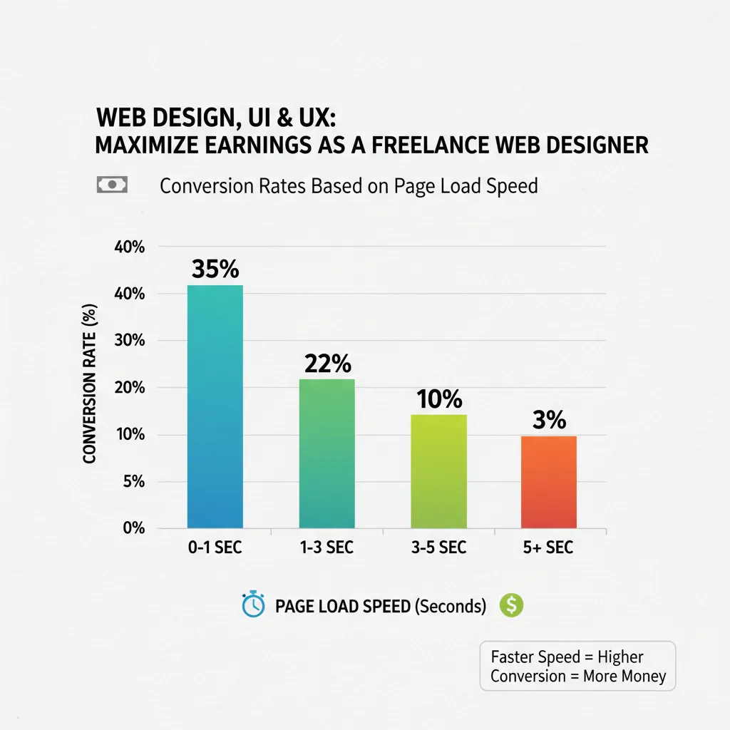 Bar graph comparing conversion rates based on page load speed